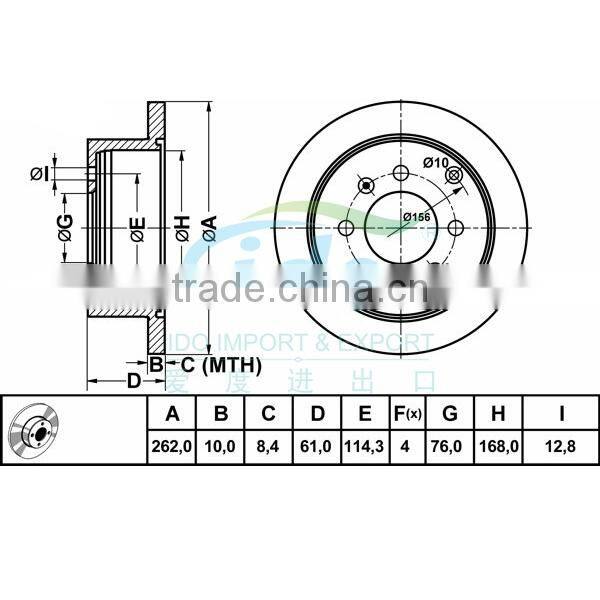 auto parts brake disc for HYUNDAI ELANTRA LAVITA 5841138310/584113C000