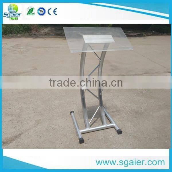 Acrylic Lectern Podium, Curve aluminum podium , arch lectern for sale