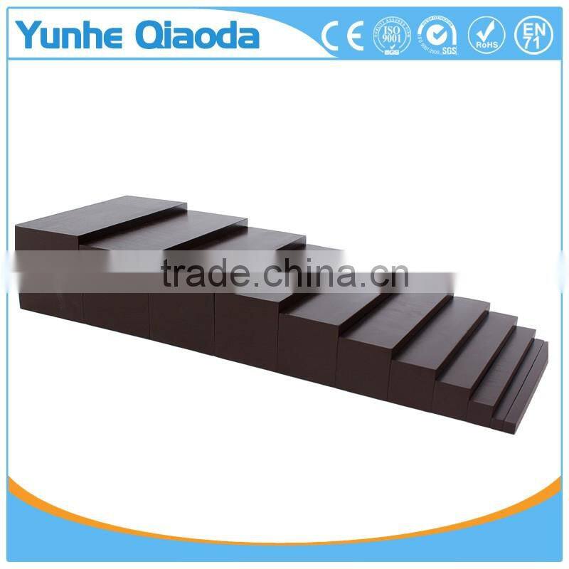 Kids wooden toys montessori brown ladder