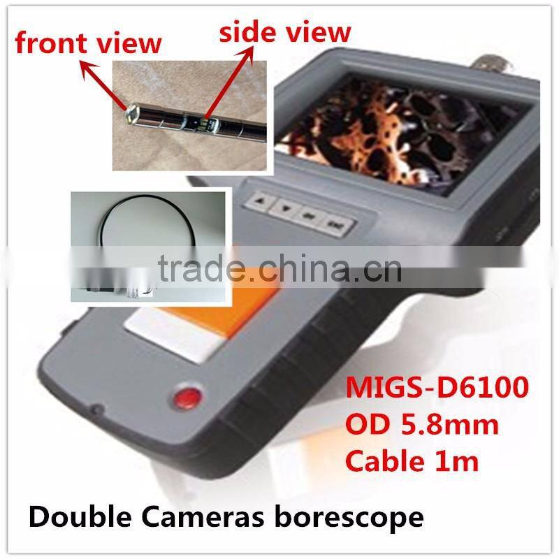Car inspection industrial endoscope 3.5" TFT video borescope with 5.8mm double cameras