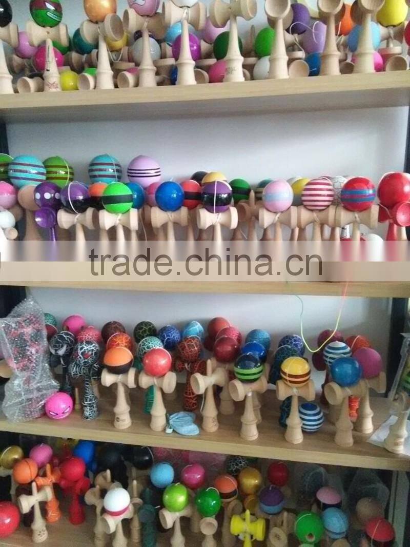 Factory OEM custom japanese toy pill shape Wooden kendama