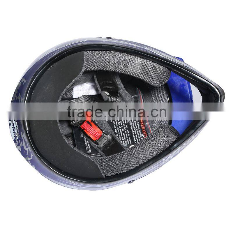 Youth Blue Skull for Dirt Bike for ATV Motocross Quads Helemt Goggles+Gloves S M L