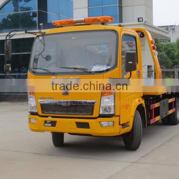 SINOTRUK HOWO 4*2 Sliding Wrecker Tow Truck 4 ton