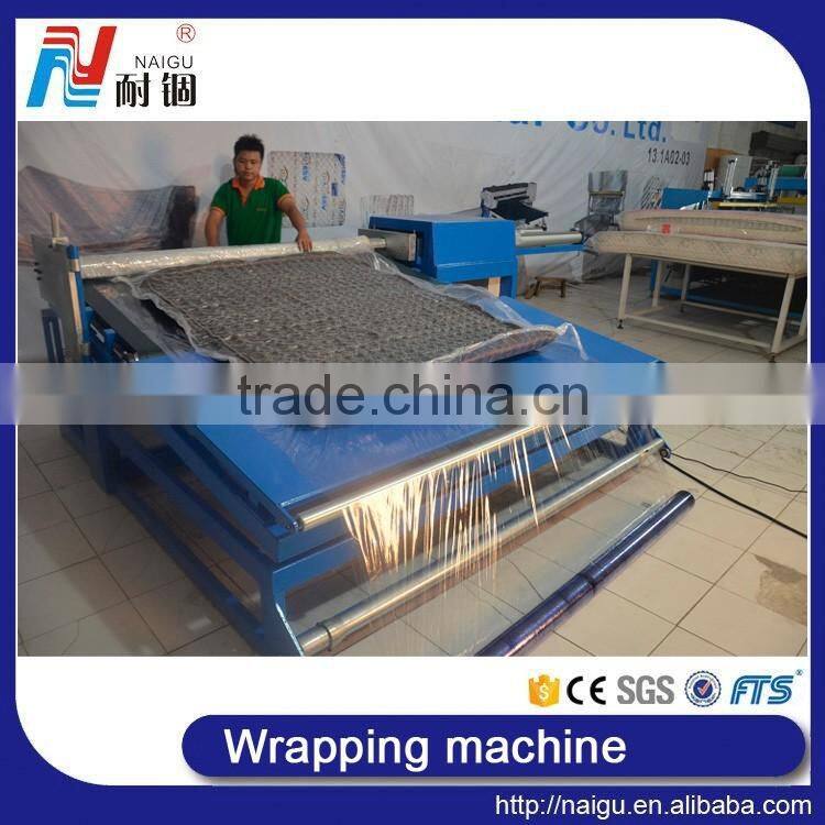 China foshan semi automatic mattress wrapping machine after compress