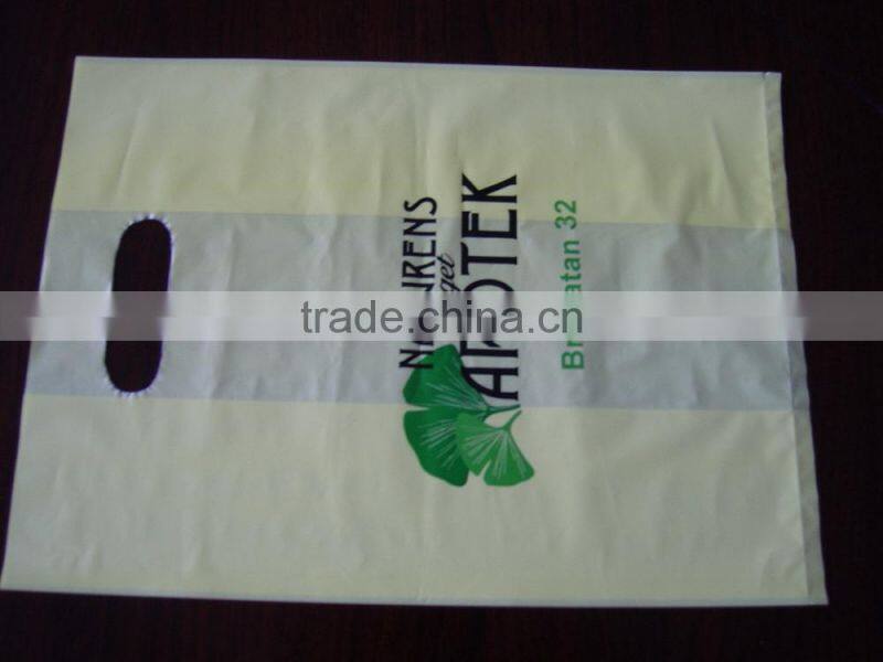 Colorful printed LDPE die cut handle plastic bags