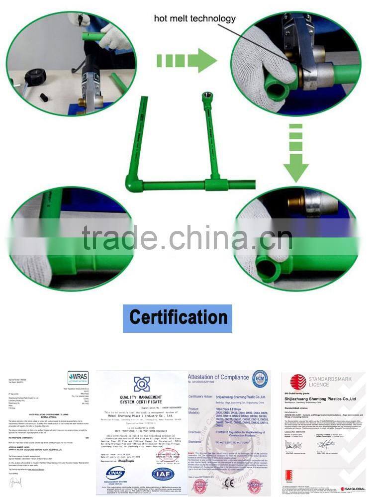 Plastic PPR Pipe and Fittings for Hot and Cold Water Supply