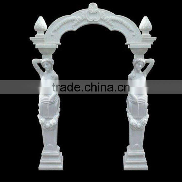 Marble Door Frame with Figure Design