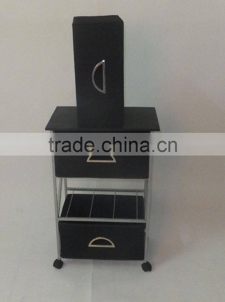 3 tier colorful plastic drawer trolley