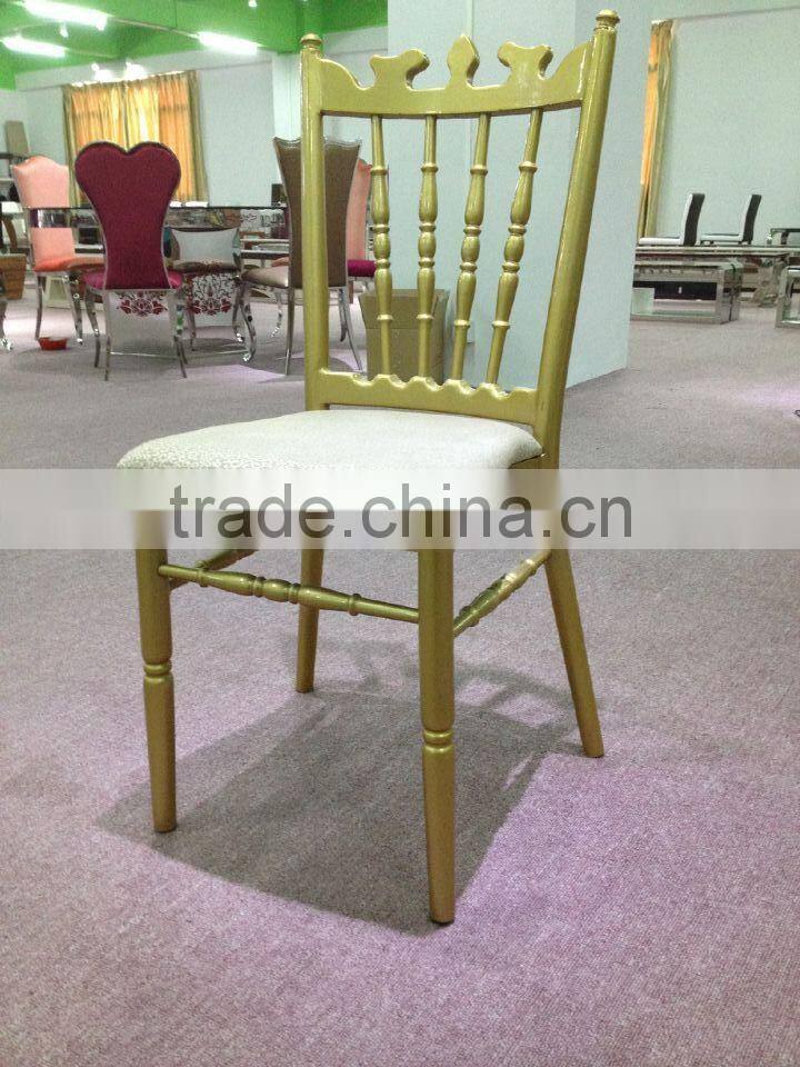 2015 China Stock Price wedding chiavari chair gold chair wavy pattern