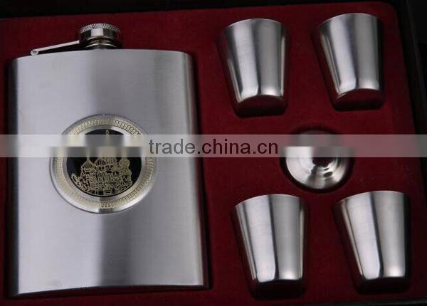 Hot selling stainless steel flagon, hip flask with engraved logo