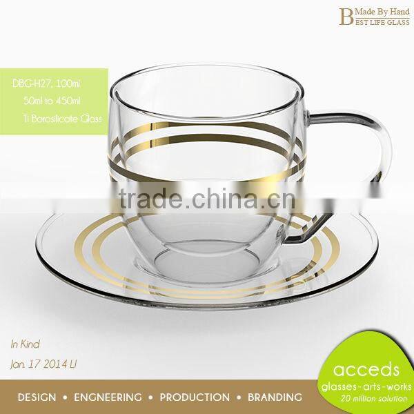 Double Wall Creative Fancy Pyrex Arabic Tea Glass