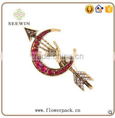 decorative butterfly rhinestone brooch women