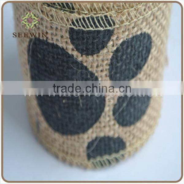 2015 natural cute dots for packing jute ribbon