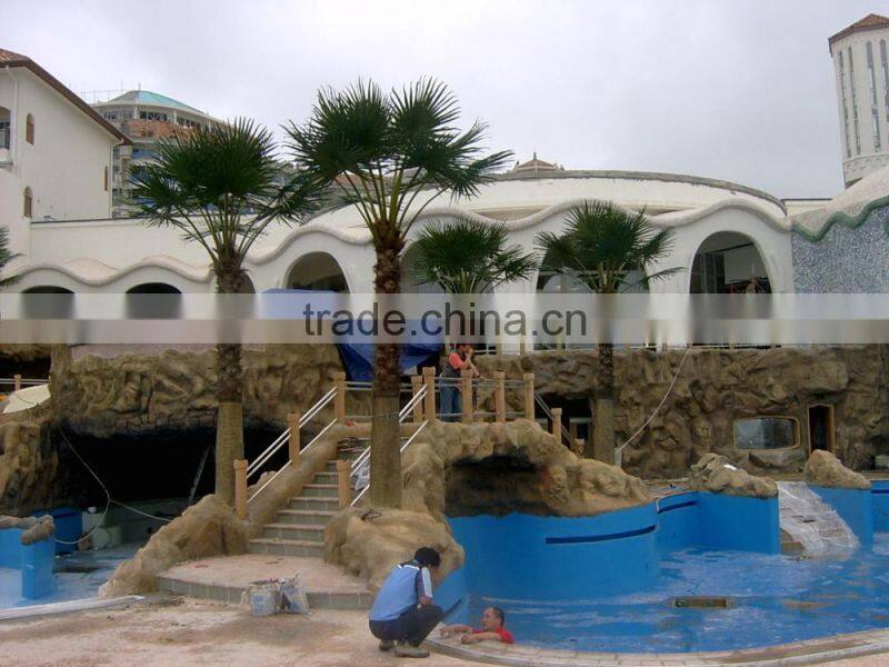 Artificial outdoor palm trees