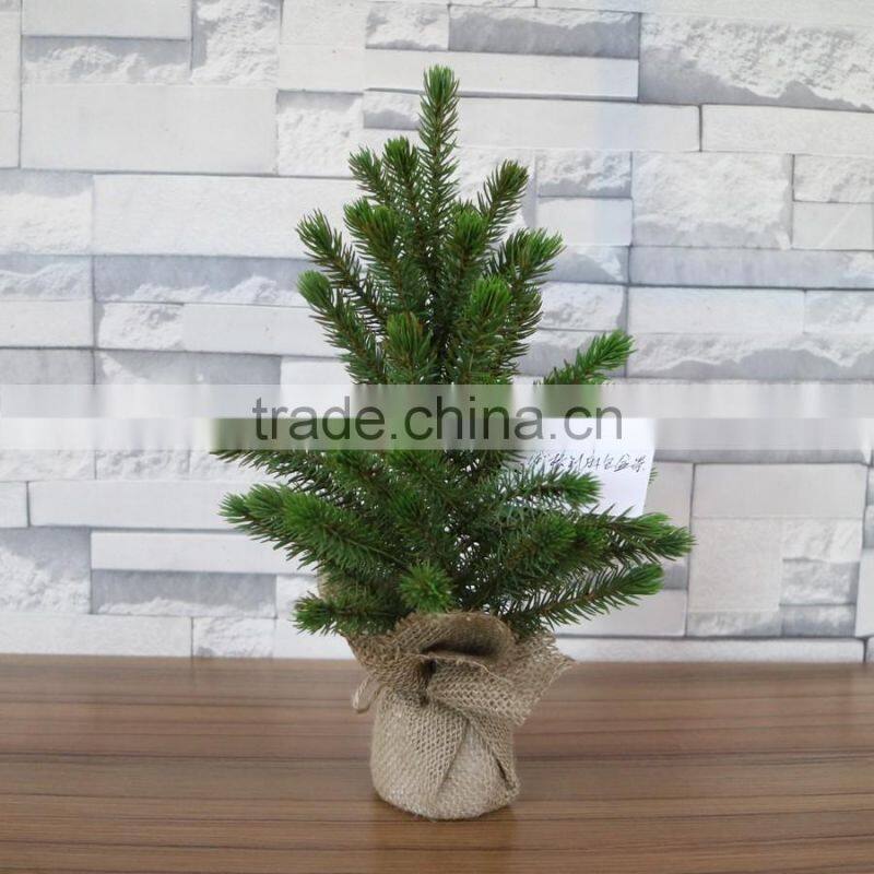 Burlap mini pine tree