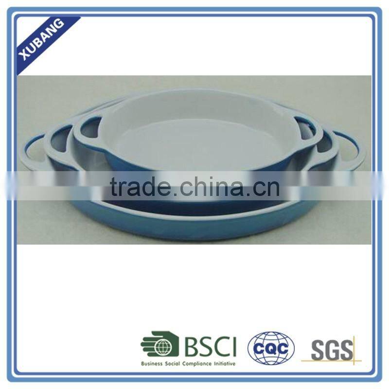 Oval shape unique design ceramic wholesale bakeware set