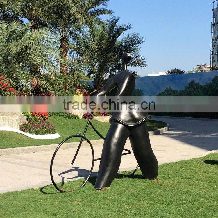 Bronze FRP rider sculpture statue