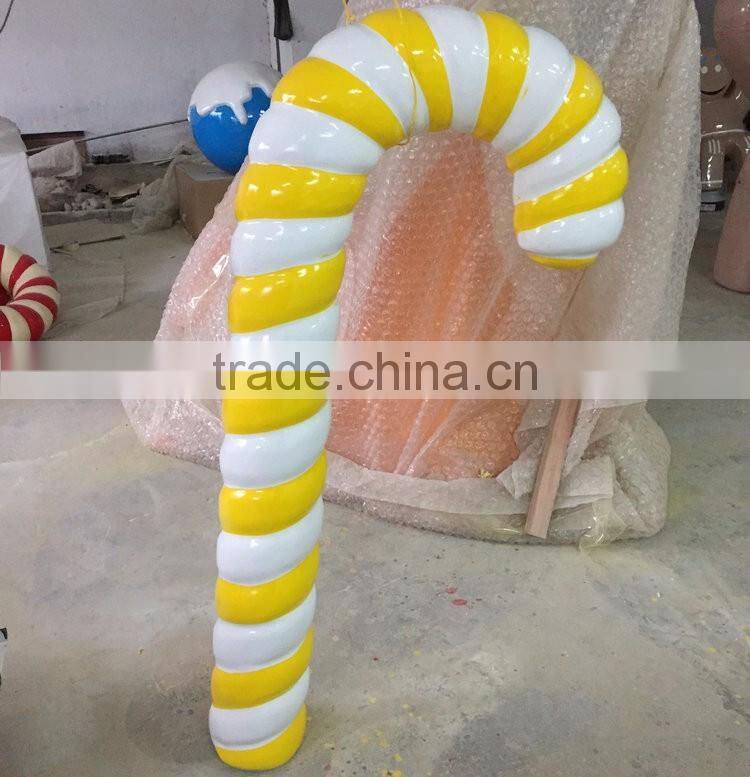 Outdoor fiberglass cane decoration