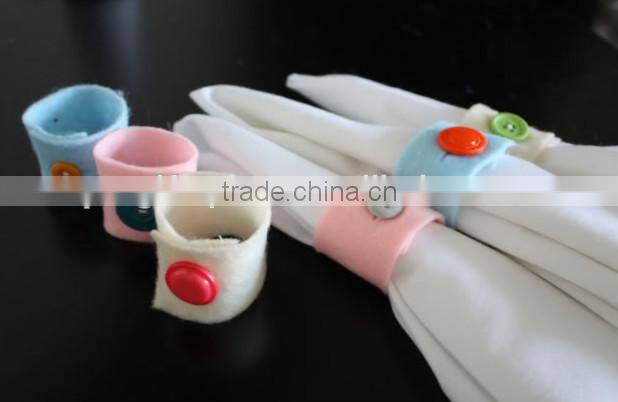 alibaba express best high quality table decoration new products custom fabric felt beaded napkin ring made in china