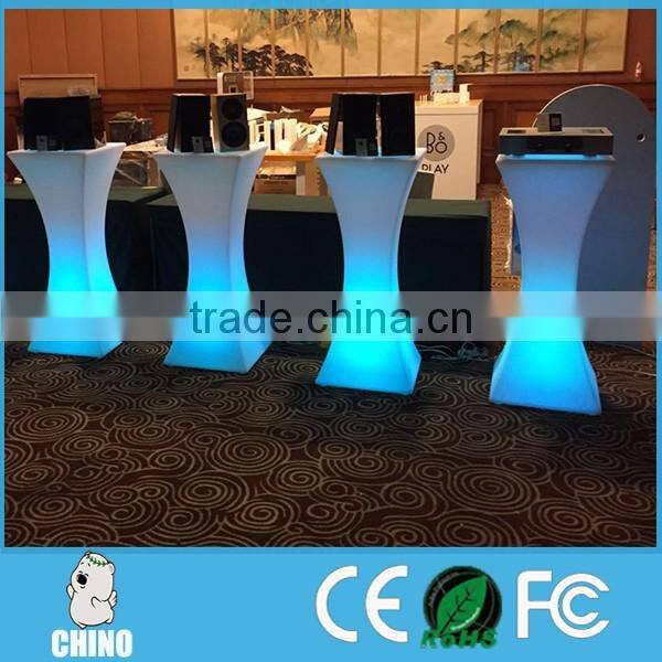 Battery Rechargeable power luxury led bar table for events