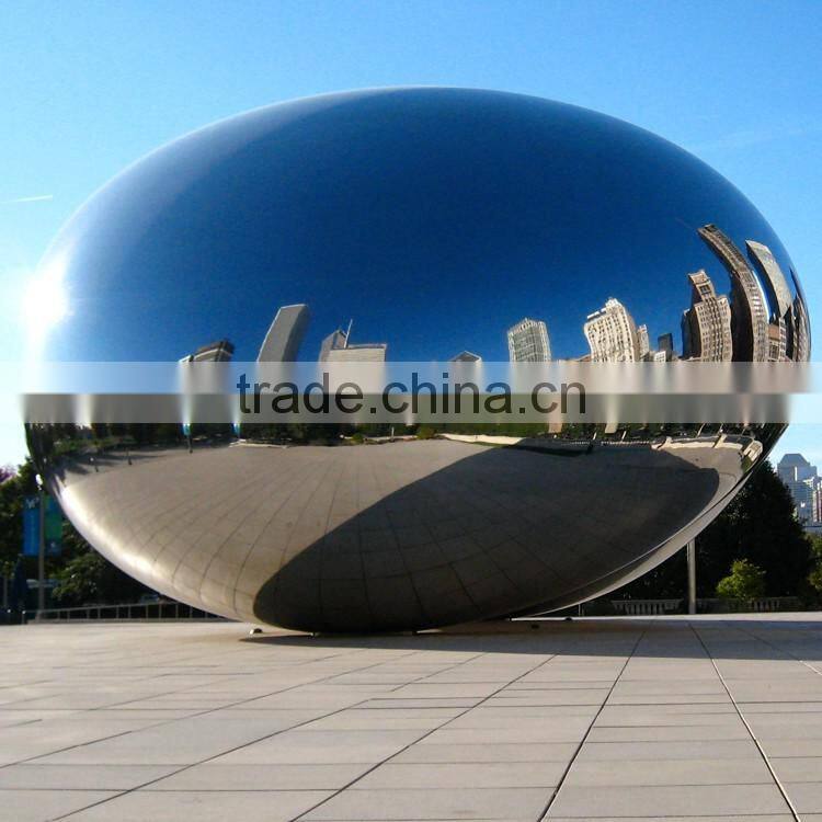 outdoor moderne garden sculpture polished stainless steel anish kapoor statue