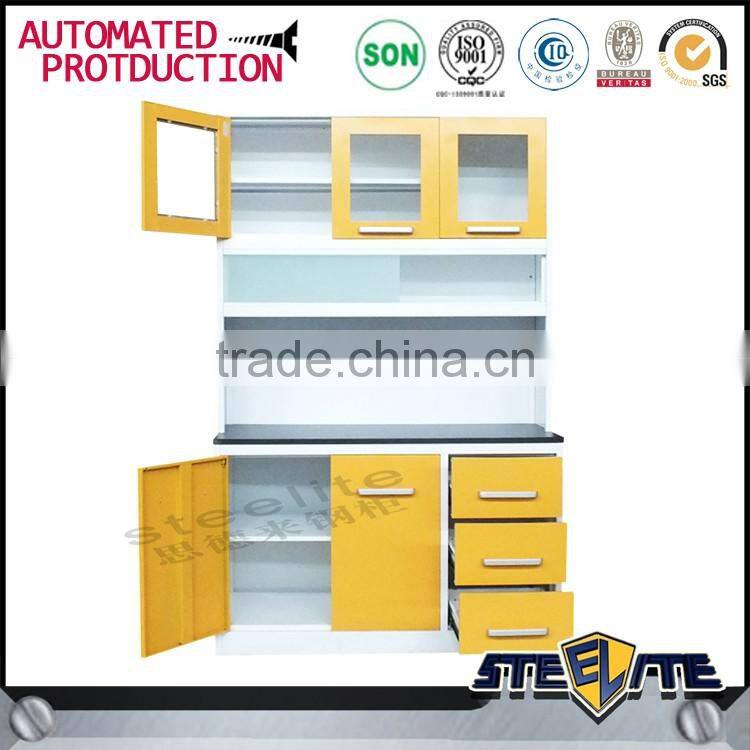 Double color cold plate steel kitchen cupboard for sale