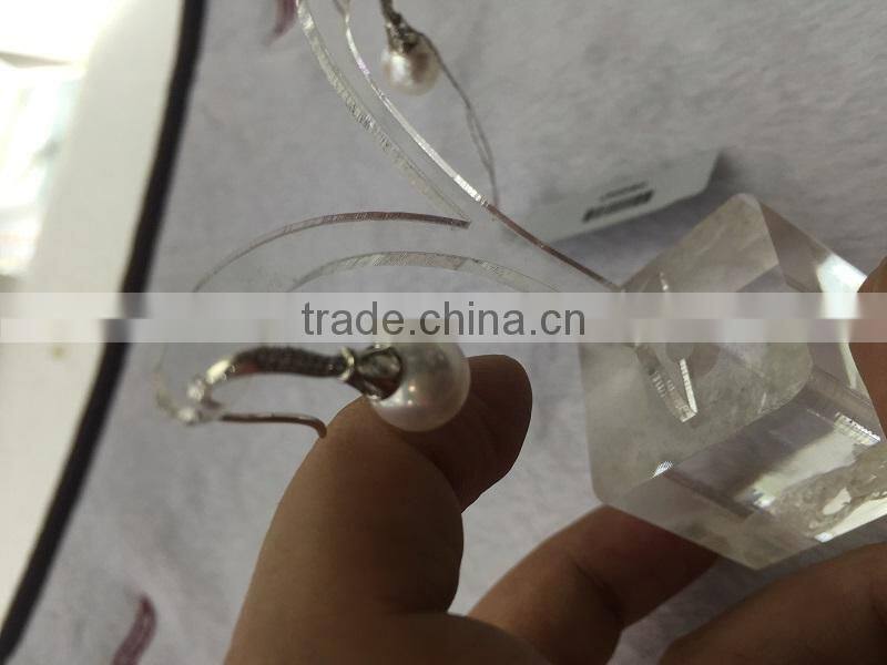 wholesale 8-8.5 mm white akoya pearl jewelry earrings