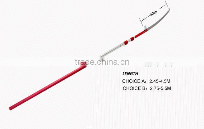 long handle aluminum handle telescopic pole tree pruning saw with sheath