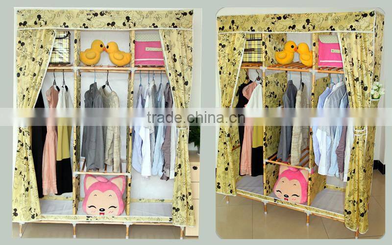 diy solid wooden moistureproof wardrobe interior design