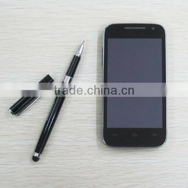 610204 high quality promotional rubber tip metal stylus pen for business