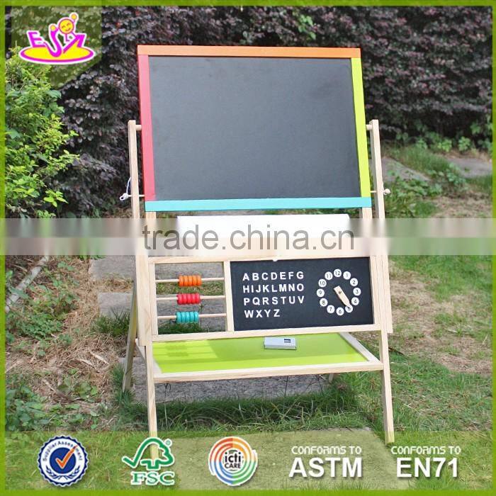 2017 New design wooden magnetic drawing board high quality wood kids drawing board best wood drawing board for toddlers W12B103