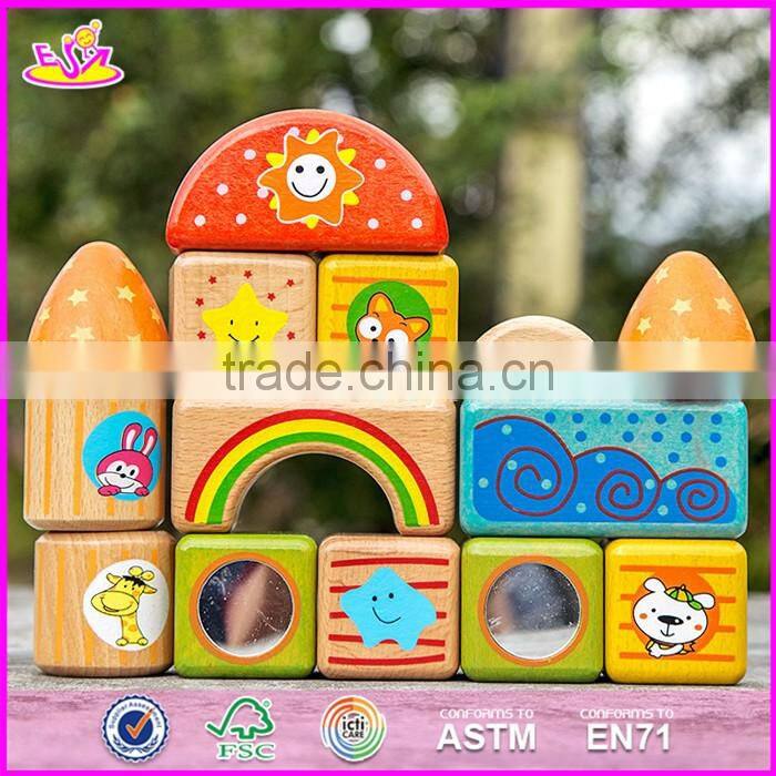 2017 New design best preschool building blocks wooden brick toys for kids W13A136