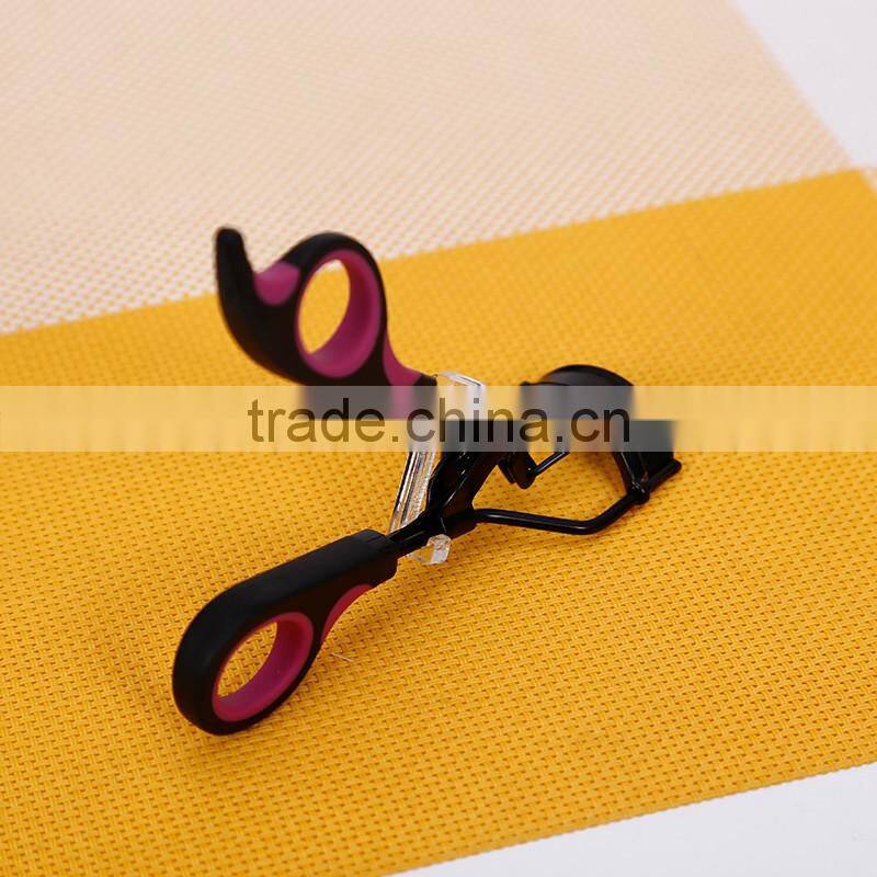 Fashional top quality rubber plastic soft handle double colors women eyelash curl