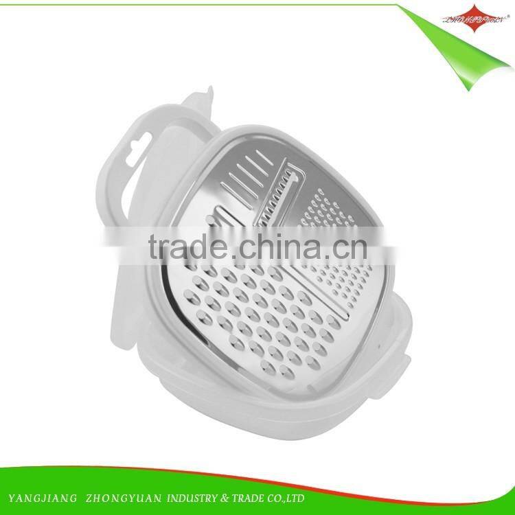 ZY-N5051 Stainless Steel Cutter Vegetable grater and slicer with plastic container bowl