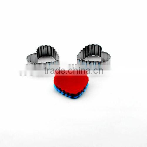 Wholesale stainless steel cookie cutter FDA standard biscuit mold heart fluted biscuit mold cutters