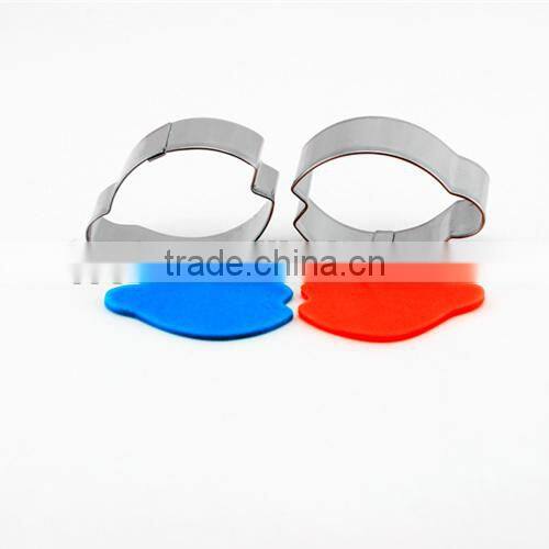 100% food grade kissing fish shape animal cookie cutter for valentine arabic alphabet cookie cutter set