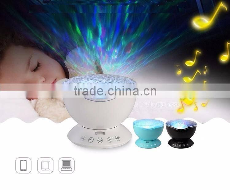 Aurora Master Romantic Relaxing Colorful Ocean Wave Projector with Audio Speaker