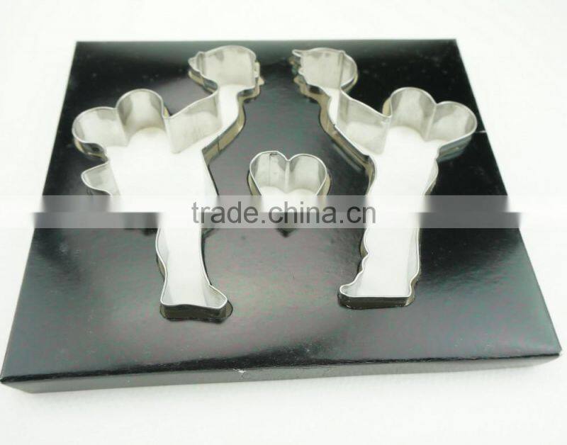 47040 wedding kissing shape stainless steel cookie cutter set