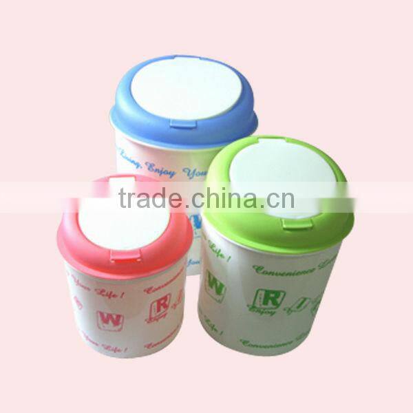 4Pcs Plastic Dustbin With Lid