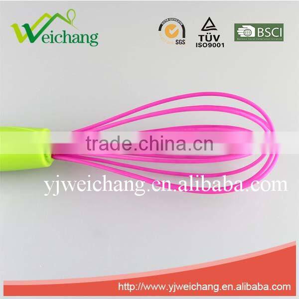 WCJ497 New design Corn handle Egg whisk Silicone Wire Whisk, Egg Frother, Milk & Egg Beater Blender 10" hot sales