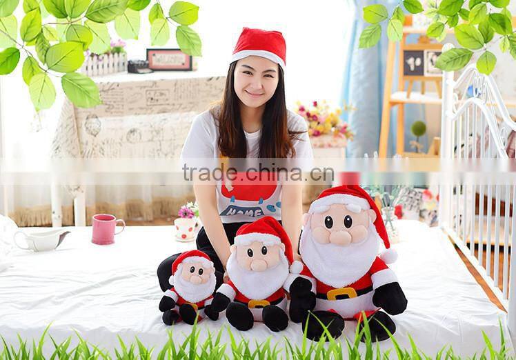 25cm Super Cute Santa Claus Light Up Stuffed Plush Toy As Children's Gifts for Christmas