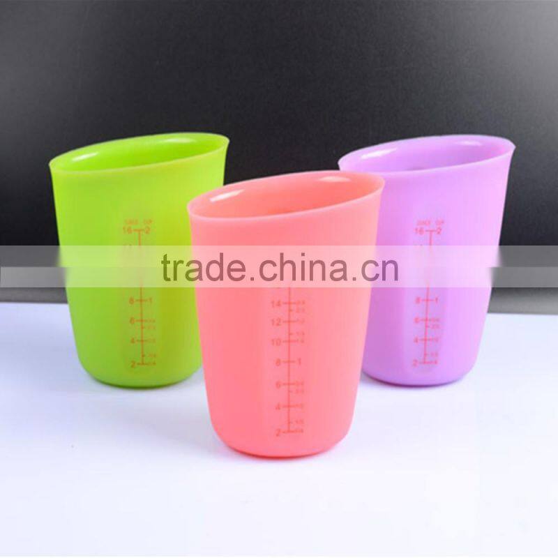 Nice Collapsible Silicone Measure Cups, Heart Shape Baking Cups, Measure Cup 500ml
