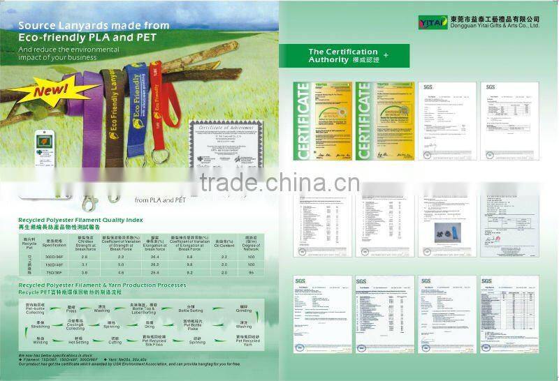 2cm Yellow Recycled PET Lanyard