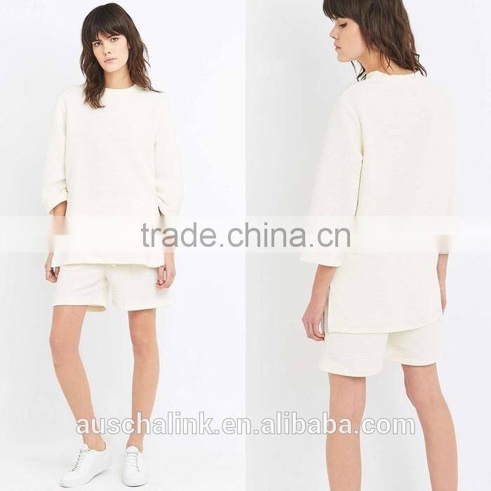 best selling women 100% polyester white sweatshirt for sale