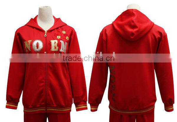 2015 autumn hooded sweater women's leisure sports suit