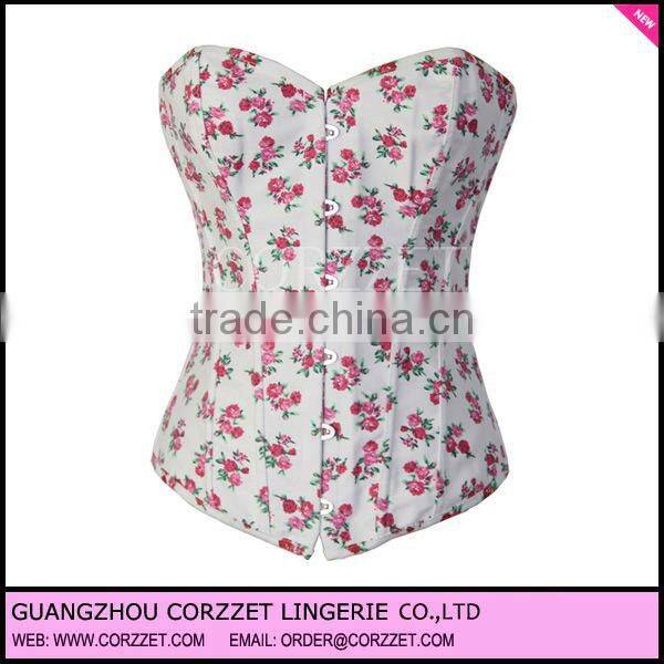 Wholesale new design fashion corset tops to wear out with Vara Bow Front
