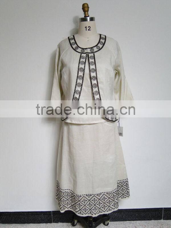 Indian women embroidery 3 pcs skirt suit