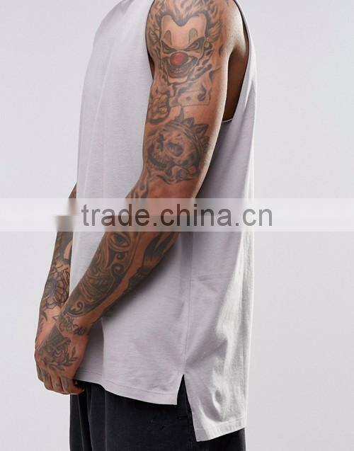 High quality fashion oversized sleeveless turtle neck tee shirt made in china custom factory