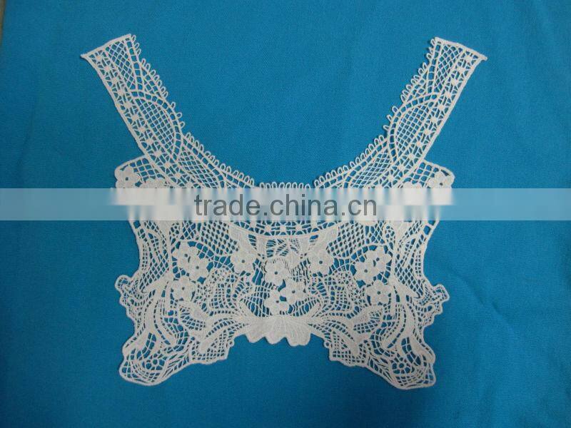 white crochet cotton neck lace collar