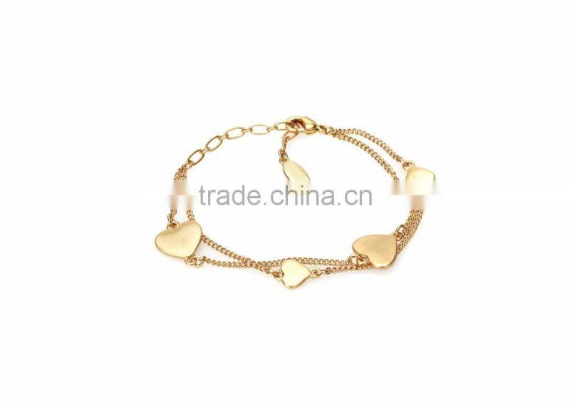 Indian Design Gold Plated Heart Bracelet